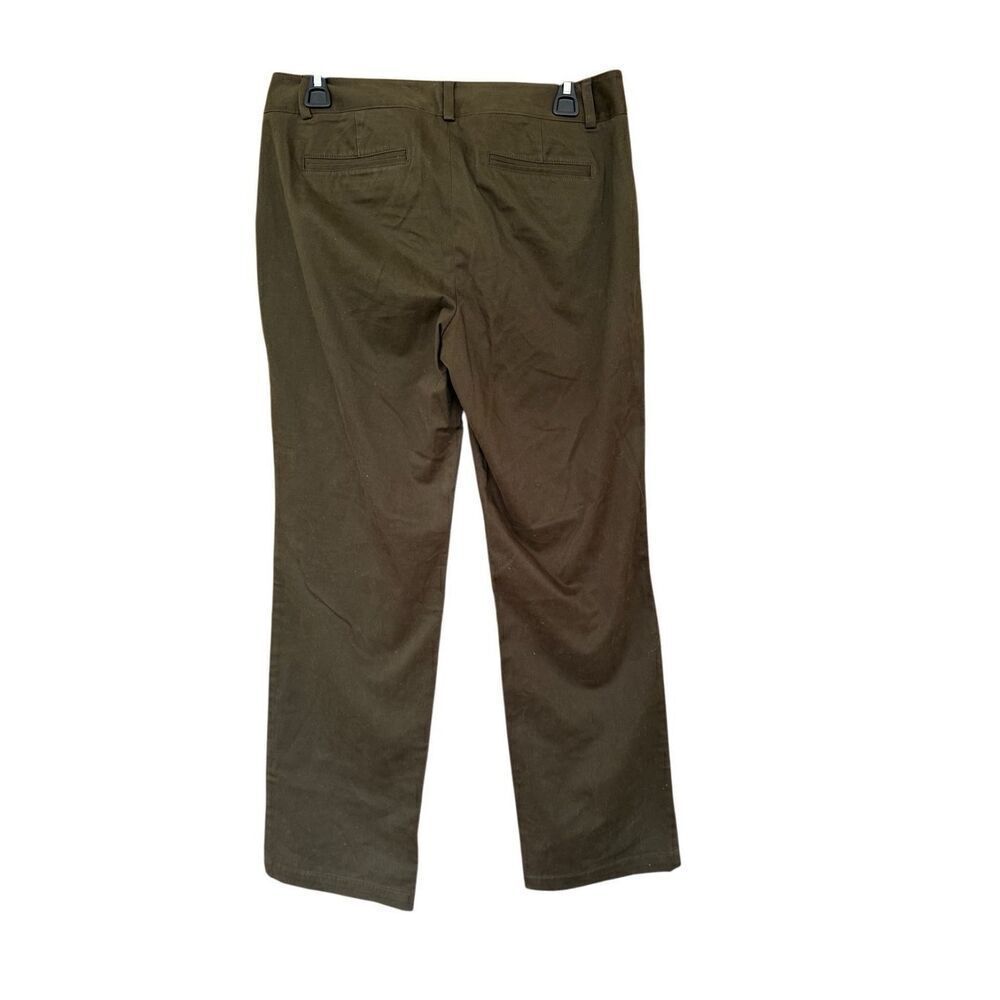 NWT Talbots Womens Brown Signature Flat Front Straight Leg Chino Pants Size 6